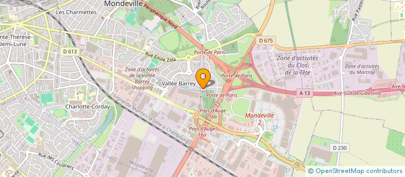 localisation de l'entreprise MADAME SHIRLEY COEURET  MONDEVILLE