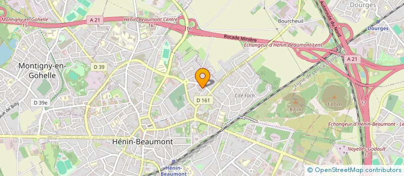 localisation de l'entreprise MADAME SHIRLEY DELOFFRE  HENIN-BEAUMONT