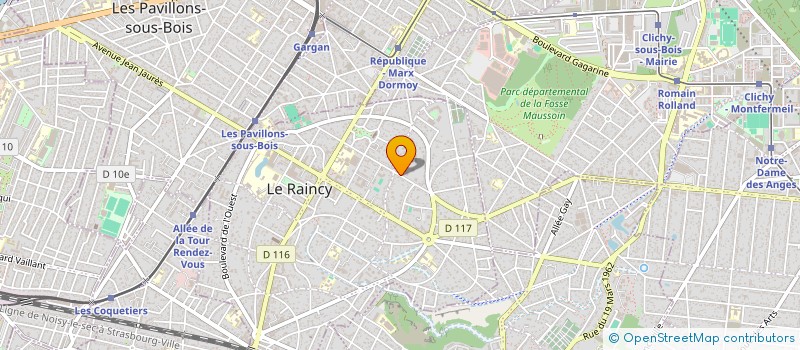 localisation de l'entreprise MADAME SHONA METTOUDI  LE RAINCY