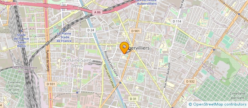 localisation de l'entreprise MADAME SIBYL MARCHINA à AUBERVILLIERS