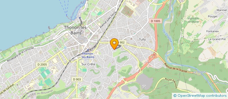 localisation de l'entreprise MADAME SIDONIE-JEANNE MERIGUET à THONON-LES-BAINS