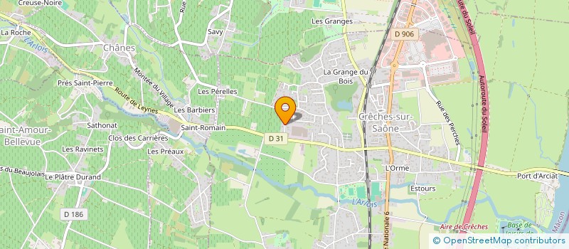 localisation de l'entreprise MADAME SIDONIE PERRONNET  CRECHES-SUR-SAONE