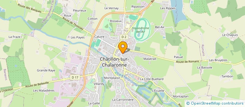 localisation de l'entreprise MADAME SIDONIE PRUD'HOMME à CHATILLON-SUR-CHALARONNE