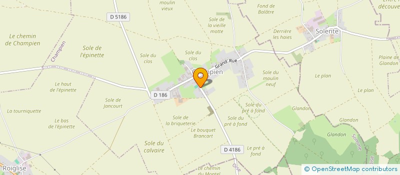 localisation de l'entreprise MADAME SIDONIE SAUVE  CHAMPIEN