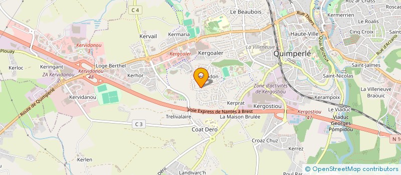 localisation de l'entreprise MADAME SIDONIE VIGNALI à QUIMPERLE