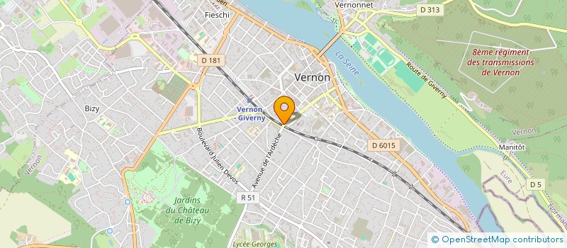 localisation de l'entreprise MADAME SILVAINE PRADERE  VERNON