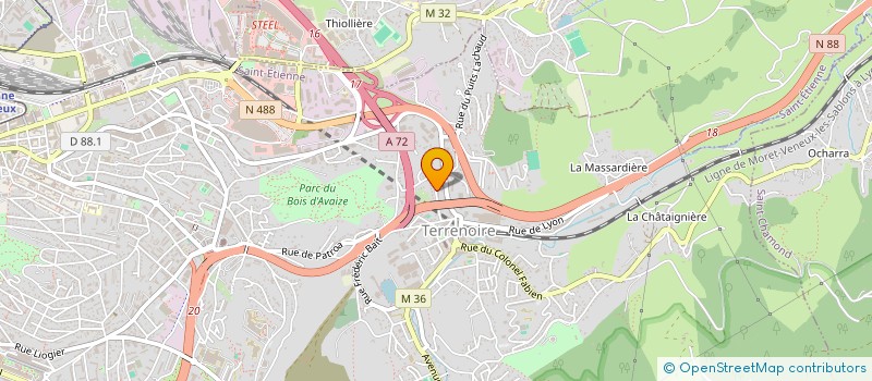 localisation de l'entreprise MADAME SILVANA BALDINI  SAINT-ETIENNE