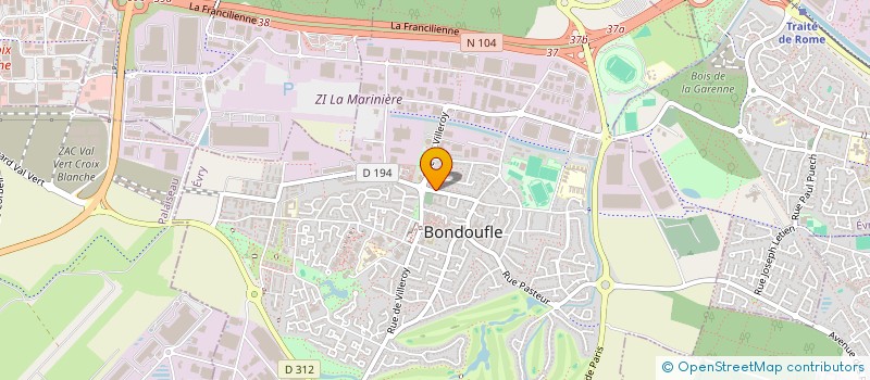 localisation de l'entreprise MADAME SILVIA DE OLIVEIRA MENDES  BONDOUFLE