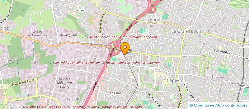 localisation de l'entreprise MADAME SILVIA SCHNEIDER  MERIGNAC