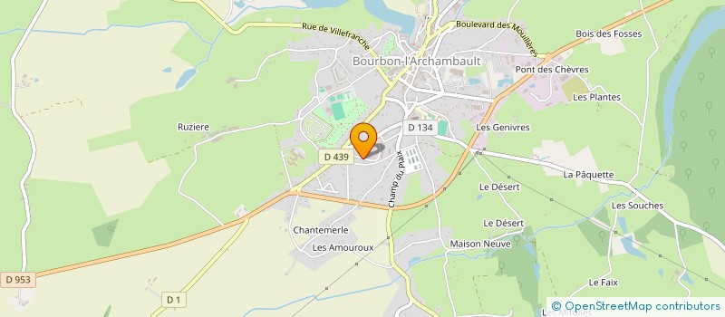 localisation de l'entreprise MADAME SIMONE BARDON  BOURBON L'ARCHAMBAULT