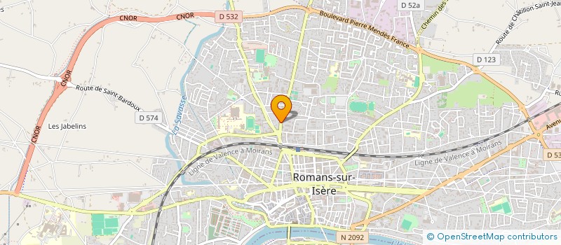 localisation de l'entreprise MADAME SIMONE BARTHELEMY à ROMANS-SUR-ISERE