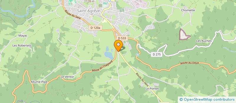 localisation de l'entreprise MADAME SIMONE BLANC  SAINT-AGREVE