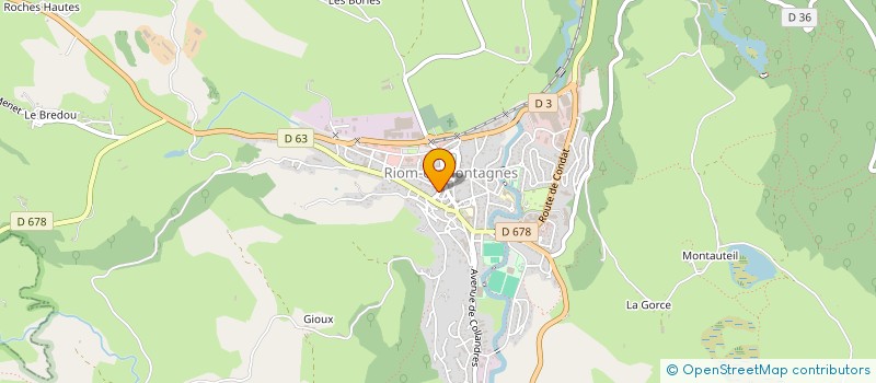 localisation de l'entreprise MADAME SIMONE BLEU à RIOM-ES-MONTAGNES