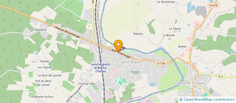 localisation de l'entreprise MADAME SIMONE BOSSE  SAINT-AIGULIN