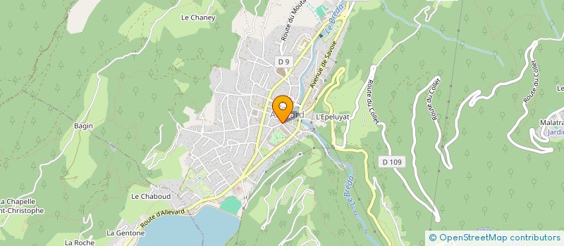 localisation de l'entreprise MADAME SIMONE BOUTEILLON  ALLEVARD