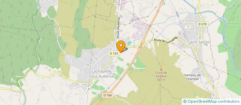 localisation de l'entreprise MADAME SIMONE CHABROULIN  LACHAPELLE-SOUS-AUBENAS