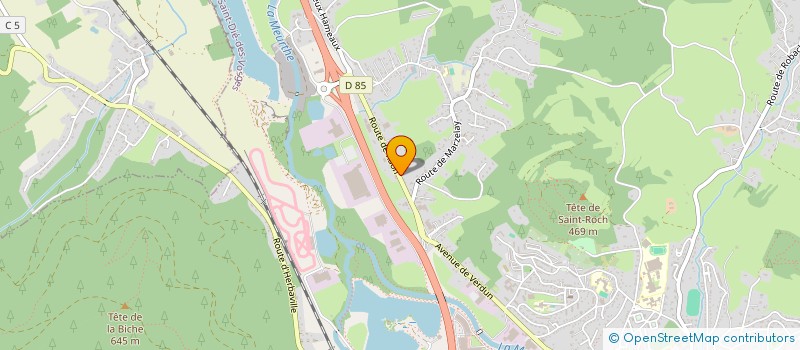 localisation de l'entreprise MADAME SIMONE CLAUDEL  SAINT-DIE-DES-VOSGES