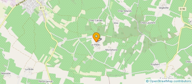 localisation de l'entreprise MADAME SIMONE DEVAUNEIX à SEGONZAC