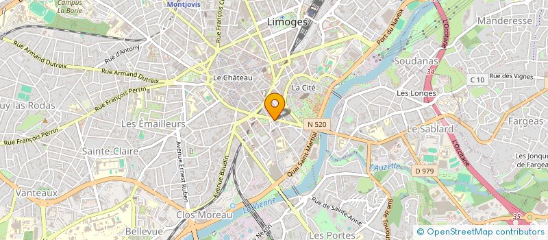 localisation de l'entreprise MADAME SIMONE DOUDET à LIMOGES