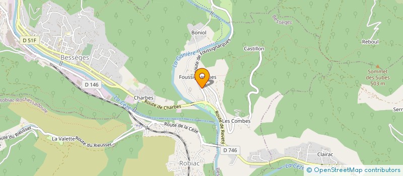 localisation de l'entreprise MADAME SIMONE DUSSAUD  BESSEGES