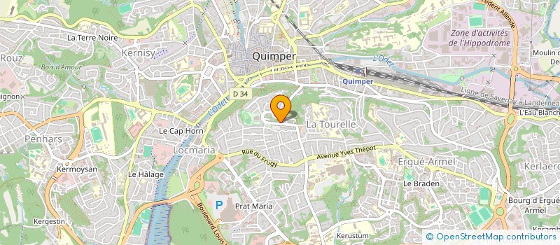 localisation de l'entreprise MADAME SIMONE FEUNTEUNA à QUIMPER