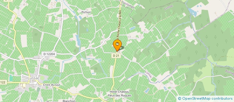 localisation de l'entreprise MADAME SIMONE GAGNEBE  LUSSAC