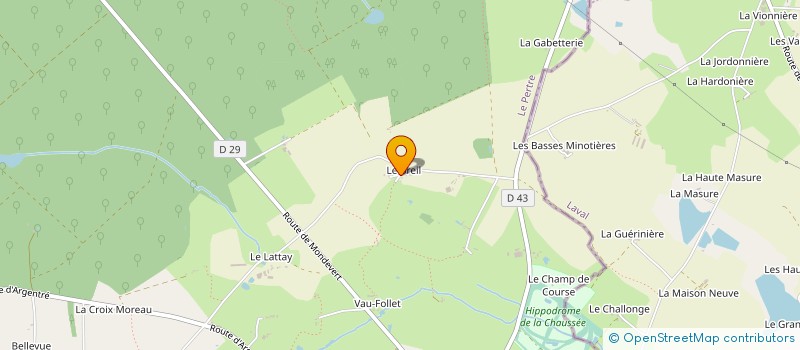 localisation de l'entreprise MADAME SIMONE GRANGER  LE PERTRE