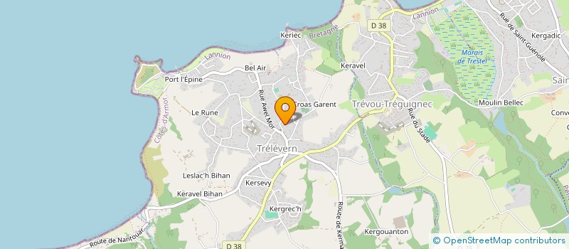 localisation de l'entreprise MADAME SIMONE HELLEPUTE  TREVOU-TREGUIGNEC