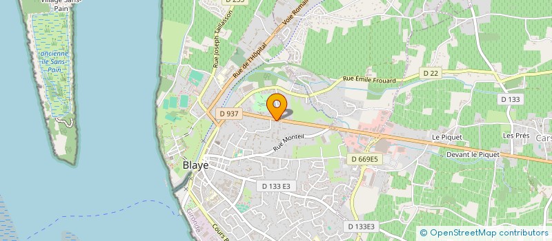 localisation de l'entreprise MADAME SIMONE HUBERT à BLAYE