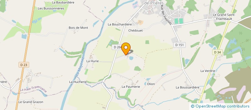 localisation de l'entreprise MADAME SIMONE LAURENT  SAINT-FRAIMBAULT-DE-PRIERES