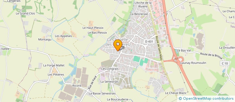 localisation de l'entreprise MADAME SIMONE LEBRETON à LA MEZIERE