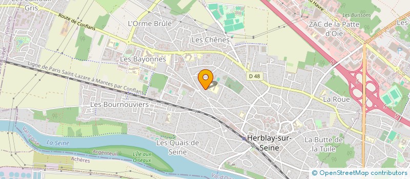 localisation de l'entreprise MADAME SIMONE LECLERC  HERBLAY-SUR-SEINE