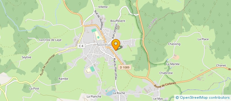 localisation de l'entreprise MADAME SIMONE MASSACRIER à NOIRETABLE