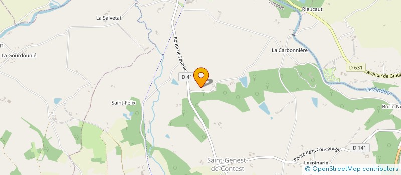 localisation de l'entreprise MADAME SIMONE MOLINIER  SAINT-GENEST-DE-CONTEST