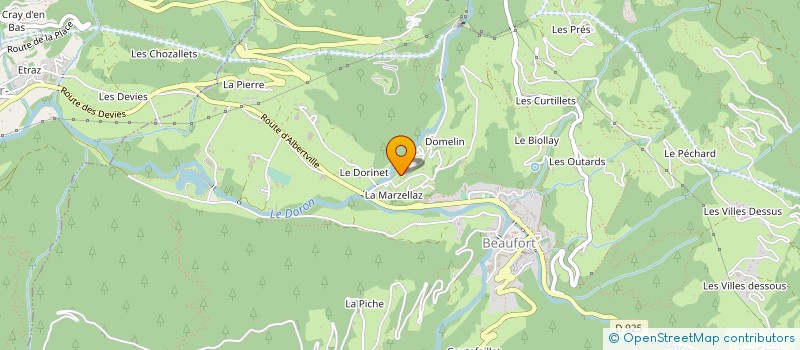 localisation de l'entreprise MADAME SIMONE MOLLIET-RIBET  BEAUFORT