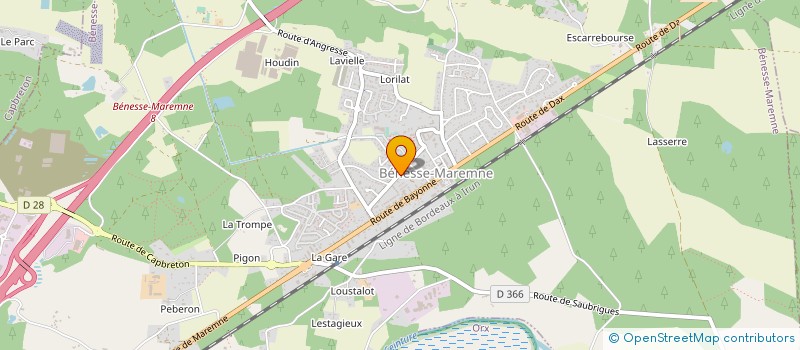 localisation de l'entreprise MADAME SIMONE MOREL  BENESSE-MAREMNE