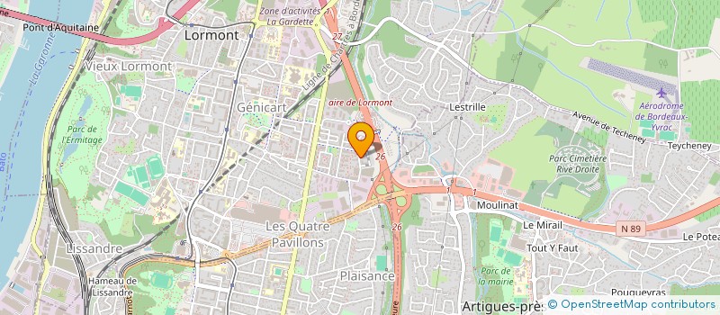 localisation de l'entreprise MADAME SIMONE OUANZIN  LORMONT