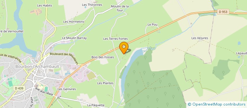 localisation de l'entreprise MADAME SIMONE PANDRAULT  BOURBON-L'ARCHAMBAULT