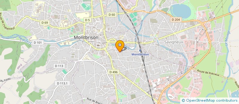 localisation de l'entreprise MADAME SIMONE PAQUET à MONTBRISON