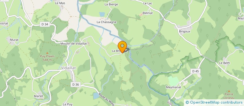 localisation de l'entreprise MADAME SIMONE PAUFIQUE à VIDAILLAT
