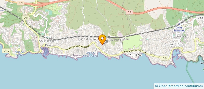 localisation de l'entreprise MADAME SIMONE PELLE  SAUSSET-LES-PINS
