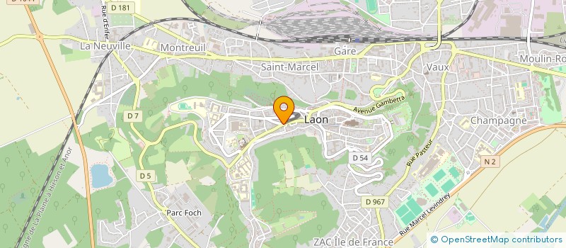 localisation de l'entreprise MADAME SIMONE PERISSE à LAON