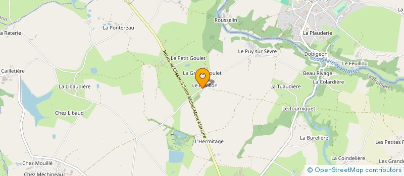 localisation de l'entreprise MADAME SIMONE RIPOCHE  LA BRUFFIERE