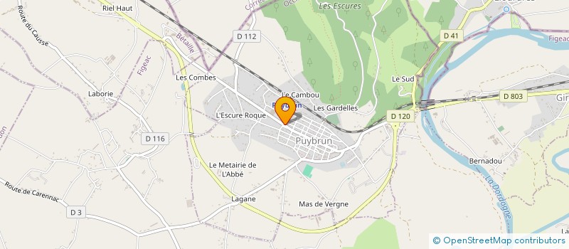 localisation de l'entreprise MADAME SIMONE VALETTE  PUYBRUN