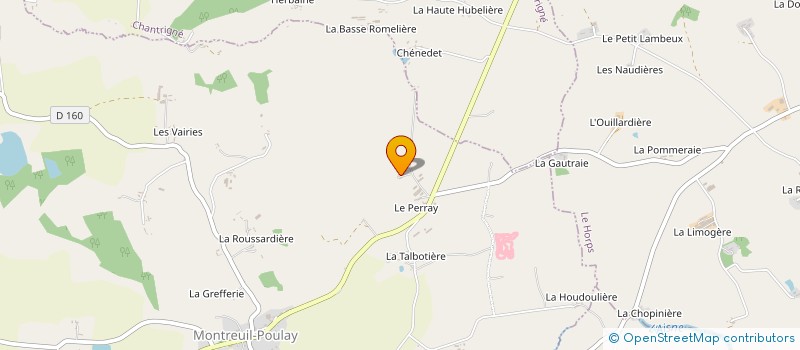 localisation de l'entreprise MADAME SIMONNE BOURGAULT  MONTREUIL-POULAY