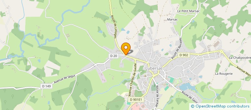 localisation de l'entreprise MADAME SIMONNE DOREAU  LUBERSAC