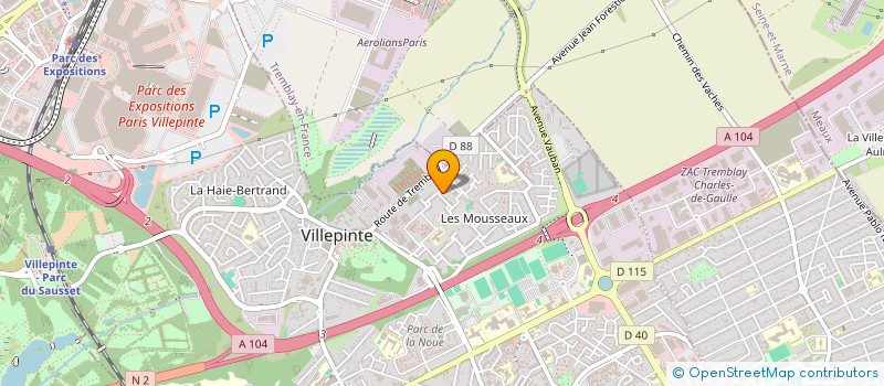 localisation de l'entreprise MADAME SIMONNE FROGER  VILLEPINTE