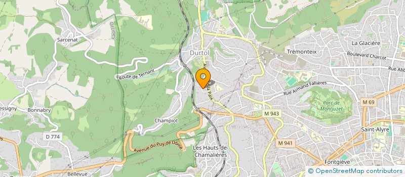 localisation de l'entreprise MADAME SIMONNE PASQUET  DURTOL