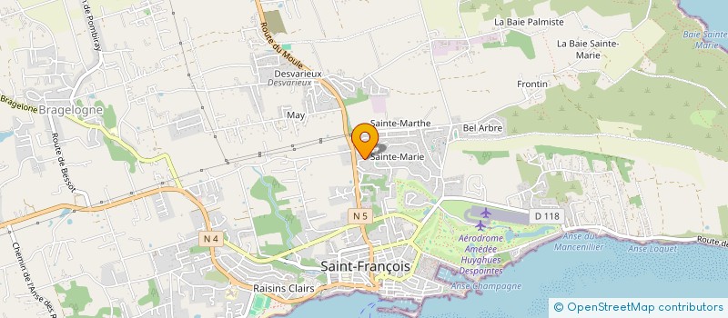 localisation de l'entreprise MADAME SIMPLICE DESVARIEUX à SAINT-FRANCOIS
