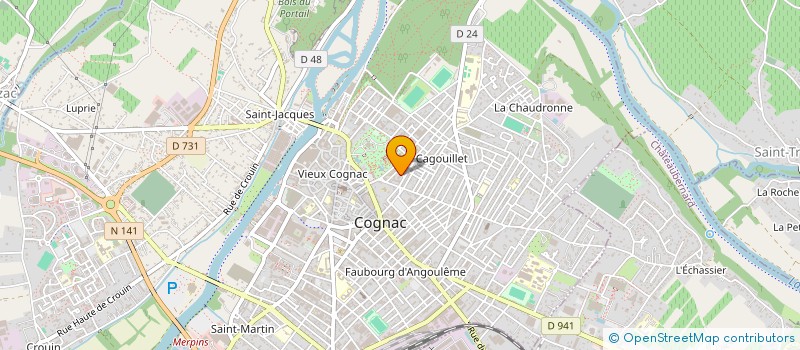 localisation de l'entreprise MADAME SINDY FELTAIN à COGNAC
